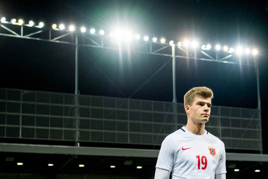 Alexander Sørloth of Norway walks off the pitch