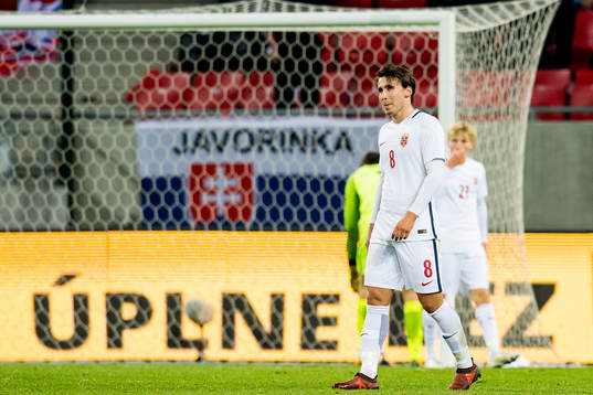 Anders Trondsen of Norway looks dejected