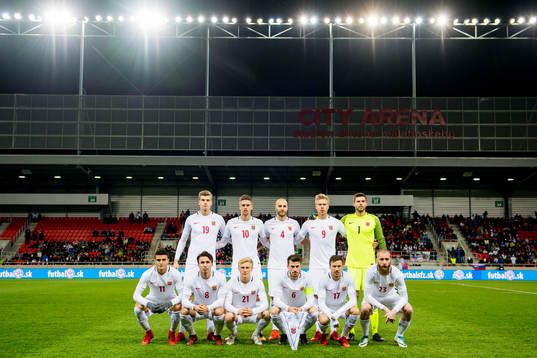 Alexander Sørloth (2nd row), Markus Henriksen, Tore