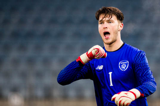 Goalkeeper Kieran O'Hara of Ireland