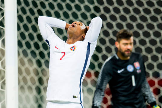 Ola Kamara of Norway reacts