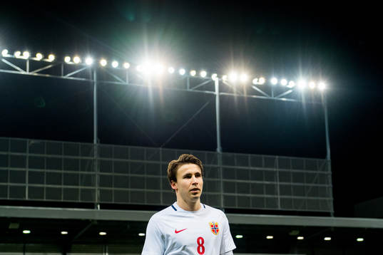 Anders Trondsen of Norway walks off the pitch