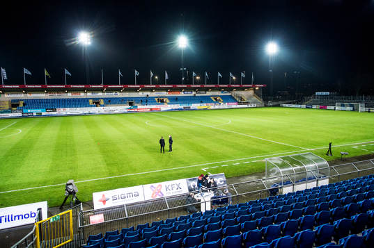 Vångavallen innan fotbollsmatchen i kvalet till