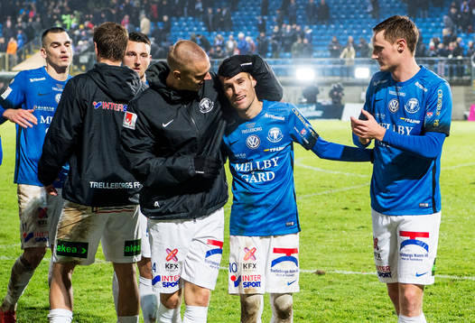 Trelleborgs Mattias Håkansson och Zoran Jovanovic i mitten