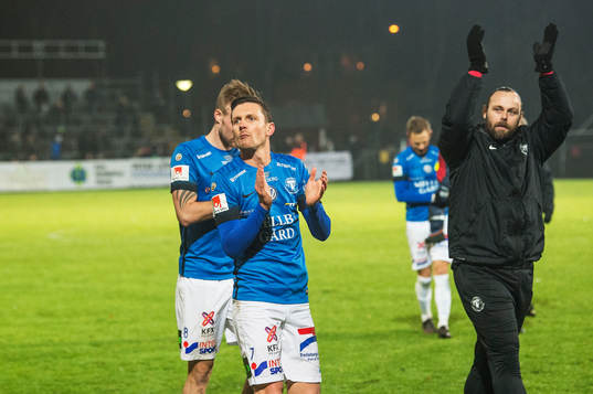 Trelleborgs Kristian Haynes och målvakt Fredrik Persson