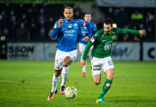 Jönköpings André Calisir mot Trelleborgs Salif Camara