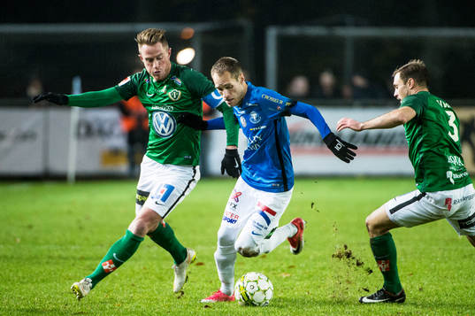 Jönköpings Tommy Thelin och Tom Siwe mot Trelleborgs