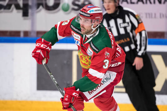 Moras Brandon Gormley  i ishockeymatchen i SHL mellan Mora