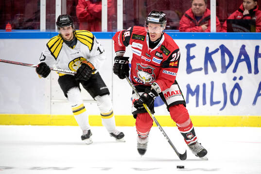 Brynäs Alexander Bjurström och Malmö Redhawks Jens Olsson