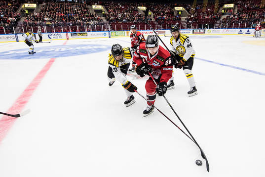 Malmö Redhawks Axel Wemmenblorn och Brynäs Marcus