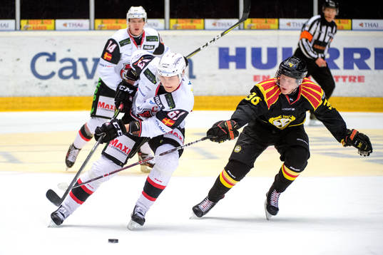 Malmö Redhawks Fredrik Händemark och Brynäs Linus Ölund