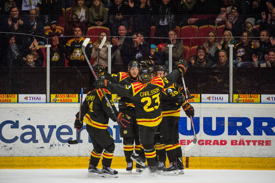 Brynäs spelare jublar
