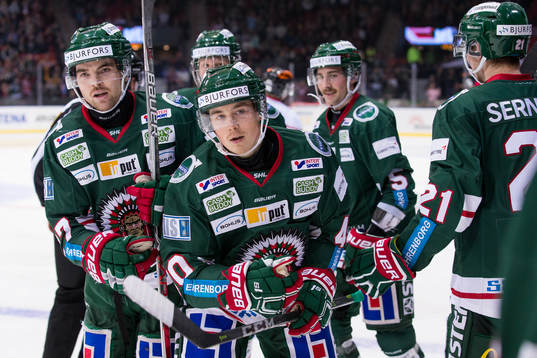 Frölundas Ponthus Westerholm och Joel Mustonen