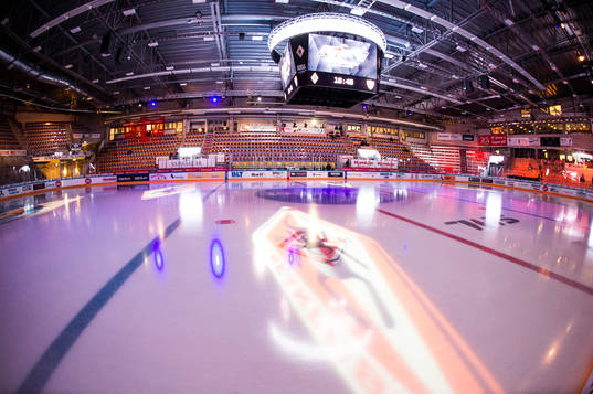NKT arena invändigt innan ishockeymatchen i SHL mellan