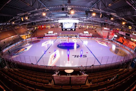 NKT arena invändigt innan ishockeymatchen i SHL mellan
