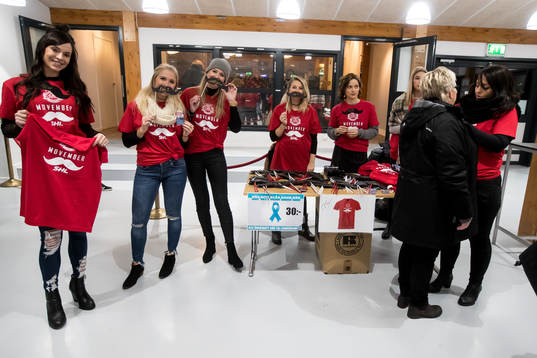 Movember kampanj i ishockeymatchen i SHL mellan Mora och
