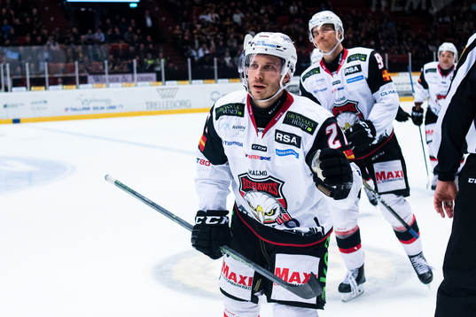 Malmö Redhawks Andy Miele jublar