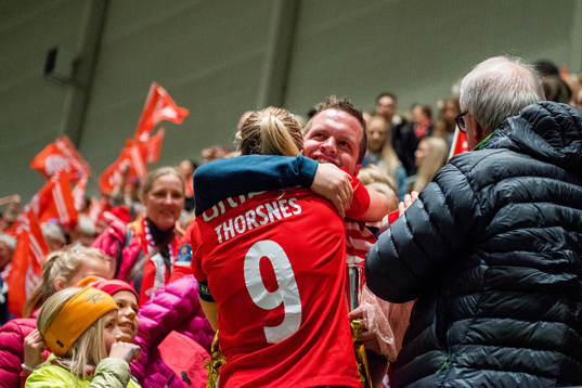 Elise Hove Thorsnes of Avaldsnes with her brother Terje