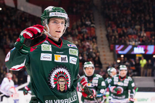 Frölundas Lias Andersson jublar