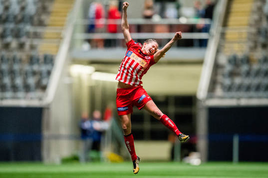 Ingrid Ryland of Avaldsnes celebrates