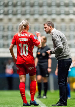 Cecilie Pedersen and Per Inge Jacobsen, head coach of