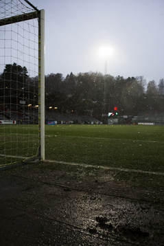 Snöfall på Stadsparksvallen