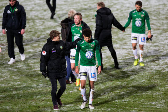 Jönköpings Alexander Jallow deppar