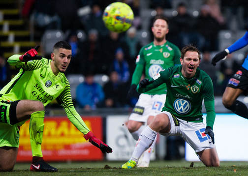 Trelleborgs målvakt Marko Johansson och Jönköpings
