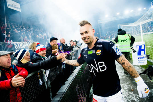Marcus Pedersen of Strømsgodset celebrates