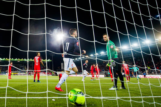 Goalkeeper Piotr Leciejewski of Brann looks dejected