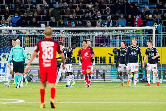 Deyver Vega of Brann celebrates
