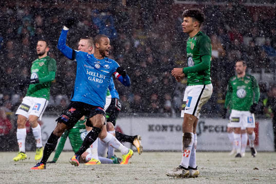 Trelleborgs Salif Camara Jönsson jublar