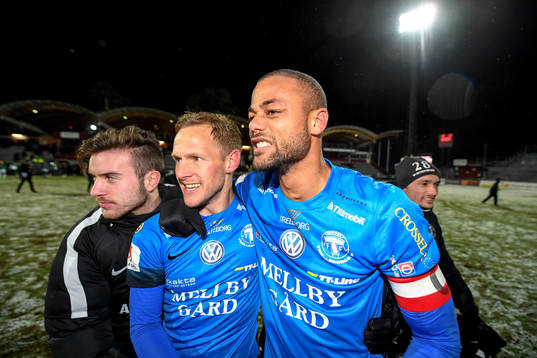 Trelleborgs Salif Camara Jönsson jublar