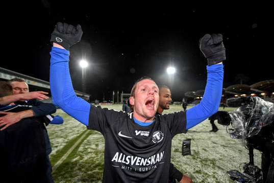 Trelleborgs Kristian Haynes jublar