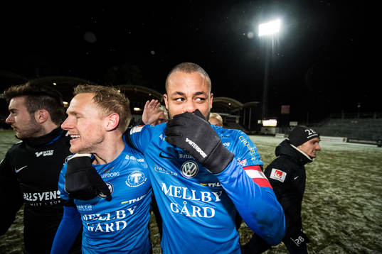 Trelleborgs Salif Camara Jönsson jublar med Magnus