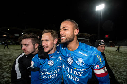 Trelleborgs Salif Camara Jönsson jublar med Magnus