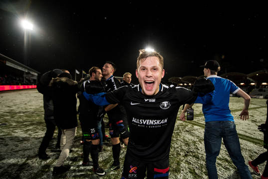 Trelleborgs Erik Andersson jublar