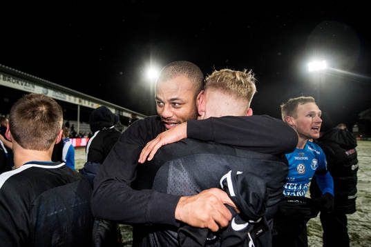 Trelleborgs Salif Camara Jönsson (m) jublar