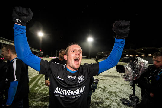 Trelleborgs Kristian Haynes jublar