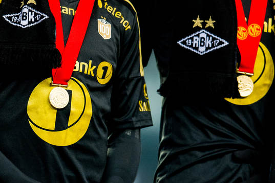 The winner's medals of league champions Rosenborg