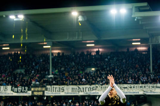 Milan Jevtovic of Rosenborg celebrates winning the league