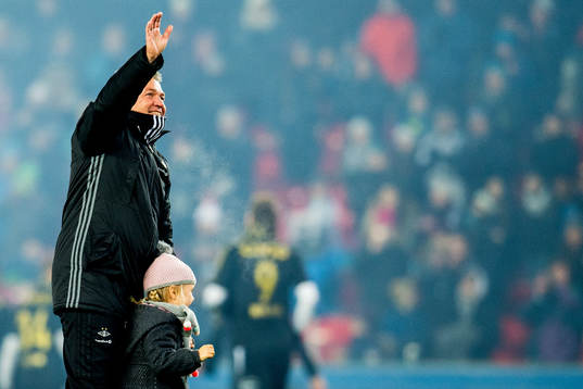 Kåre Ingebrigtsen, head coach of Rosenborg, celebrates