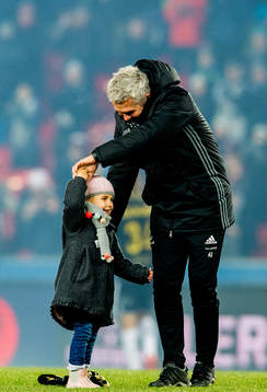 Kåre Ingebrigtsen, head coach of Rosenborg, celebrates