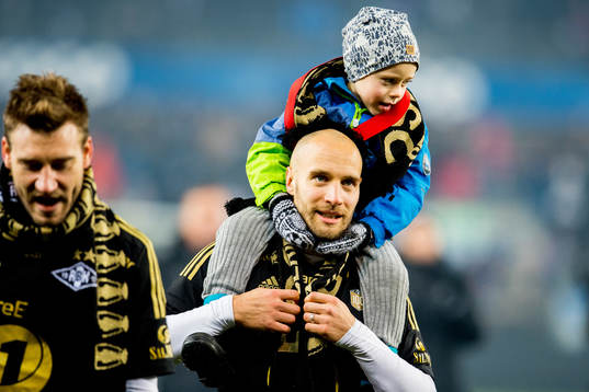 Tore Reginiussen of Rosenborg celebrates winning the league