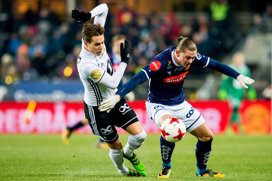 Anders Konradsen of Rosenborg and Julian Ryerson of Viking