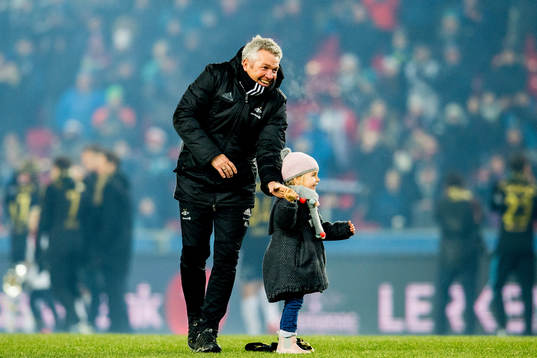 Kåre Ingebrigtsen, head coach of Rosenborg, celebrates