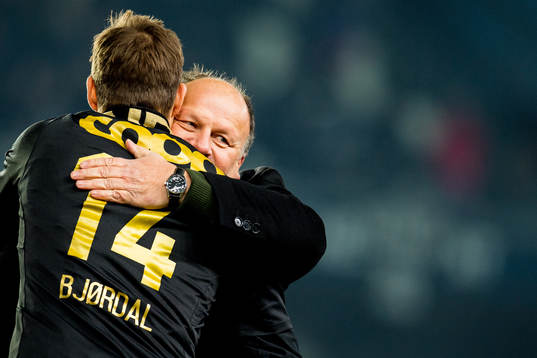 Johan Lædre Bjørdal and Ivar Koteng, chairman of Rosenborg