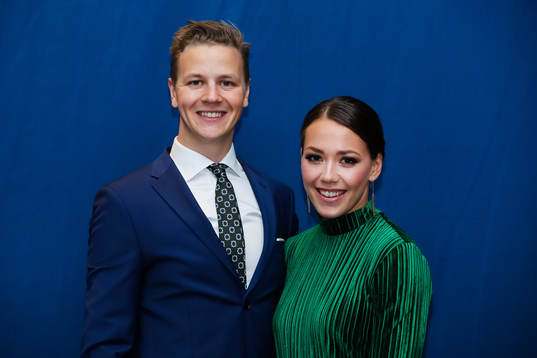 Maths Elfvendal, målvaktstränare och Elin Landström