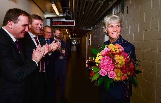 Pia Sundhage, tilldelas Fotbollskanalens Stora Hederspris i