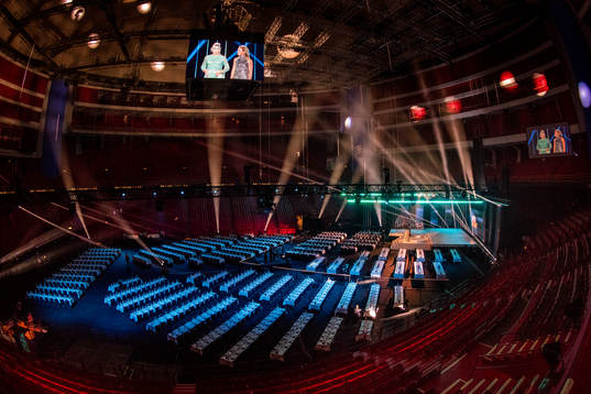 Interiörbild över globen